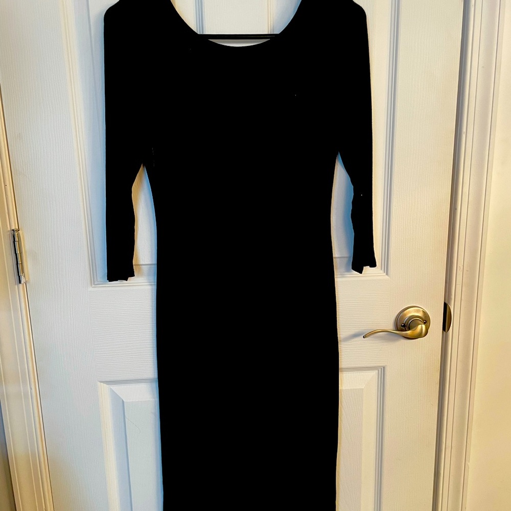Black, very comfortable and like new midi dress!
